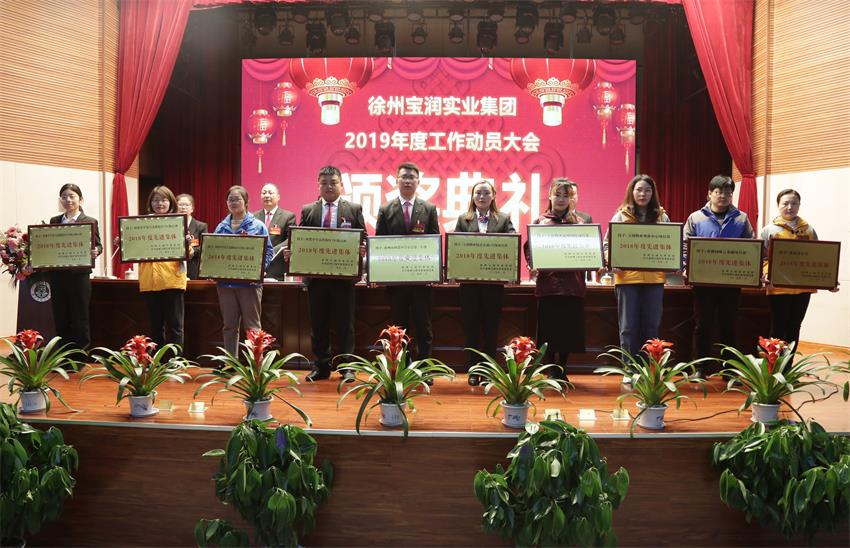 BBVapp最新版下载2019年度工作动员大会---集团公司领导为先进单位和先进个人代表颁奖