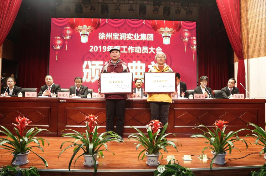 BBVapp最新版下载2019年度工作动员大会---集团公司领导为先进单位和先进个人代表颁奖